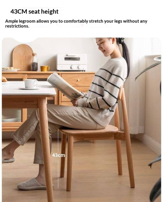 4 pcs set - Black Walnut, White Ash, Ach, Oak, Cherry, Solid RubberWood Dining Chair