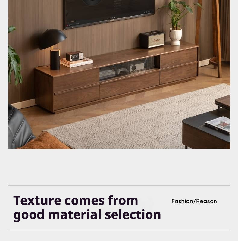 Black Walnut Solid Wood TV Stand.