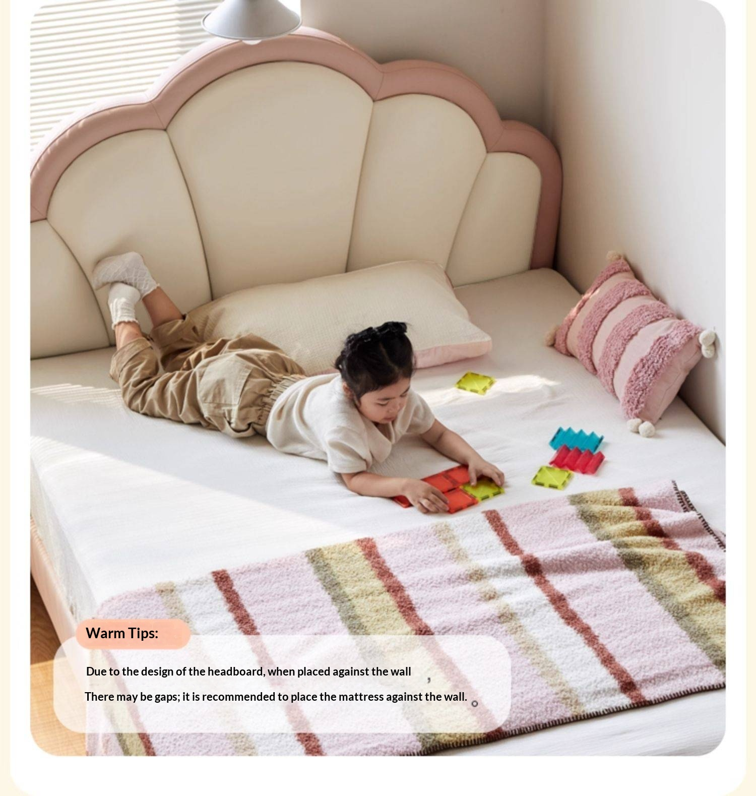 Organic Leather kid's Bed princess bed<