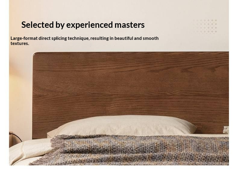 Oak, Rubberwood Solid Wood, Multifunctional Storage Box Bed