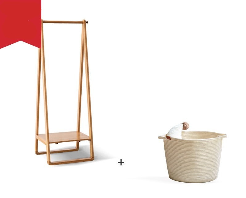 Сlothes hangers rack +Woven basket