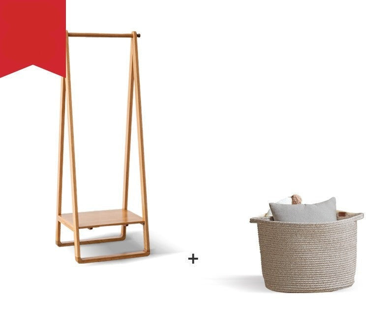 Сlothes hangers rack +Woven basket