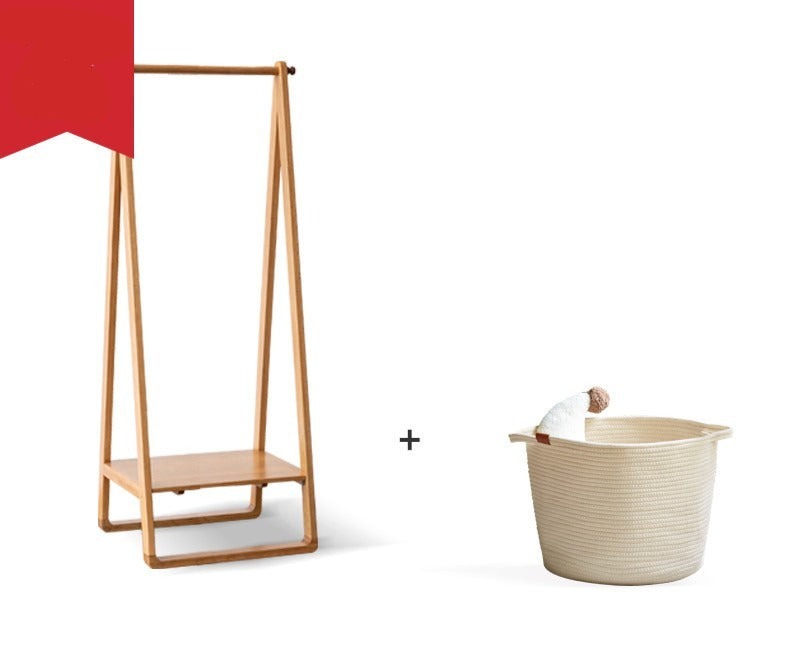 Сlothes hangers rack +Woven basket