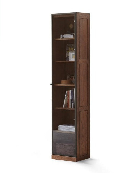 Oak, Solid Rubberwood Bookshelf, Bookcase