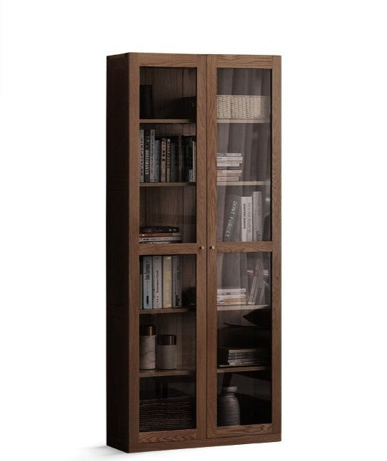 Oak, Solid Rubberwood Bookshelf, Bookcase