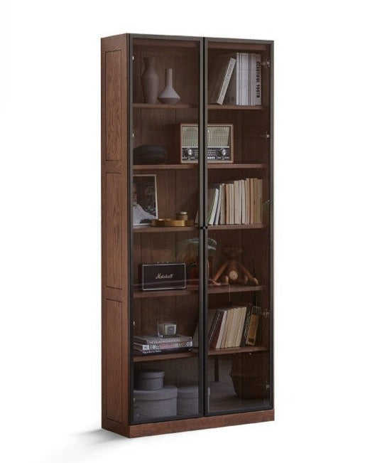 Oak, Solid Rubberwood Bookshelf, Bookcase
