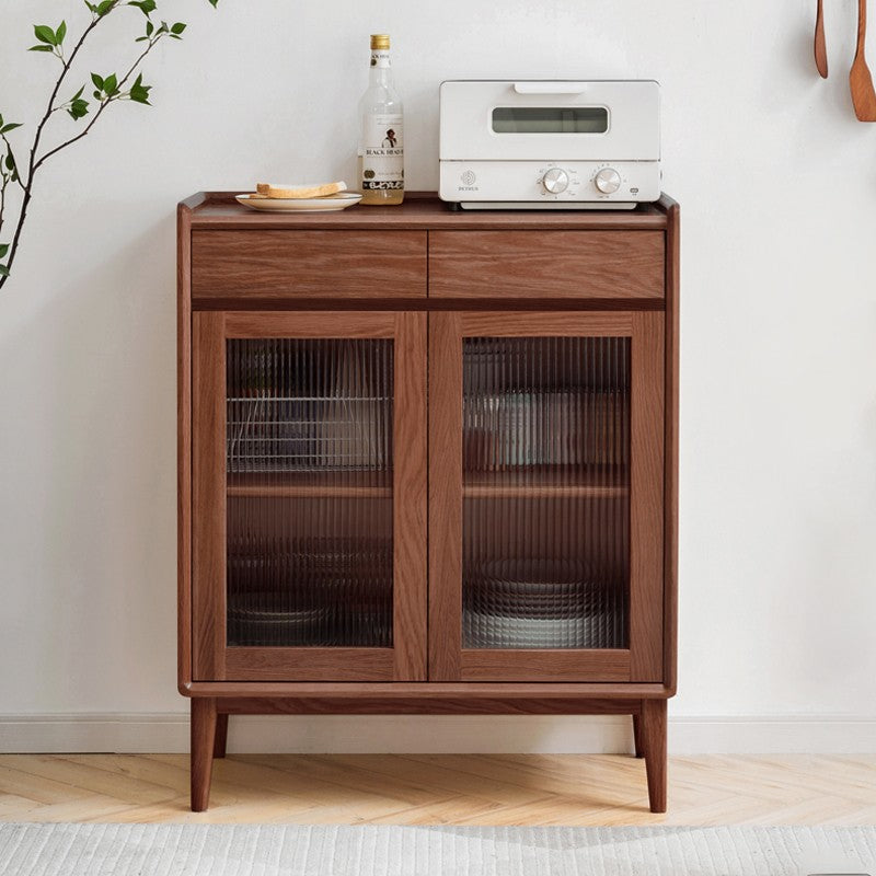 Oak Solid Wood, Solid RubberWood Nordic Modern Sideboard