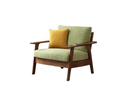 Oak Solid Wood Fabric Sofa 3 colors.