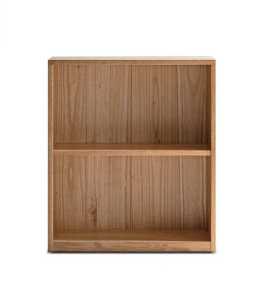 Black Walnut, Oak Solid Wood Low Bookcase, Modern Modular Storage Shelf Cabinet