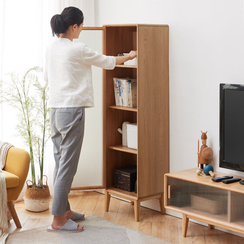 Side Cabinet ,small bookcase Oak solid wood"