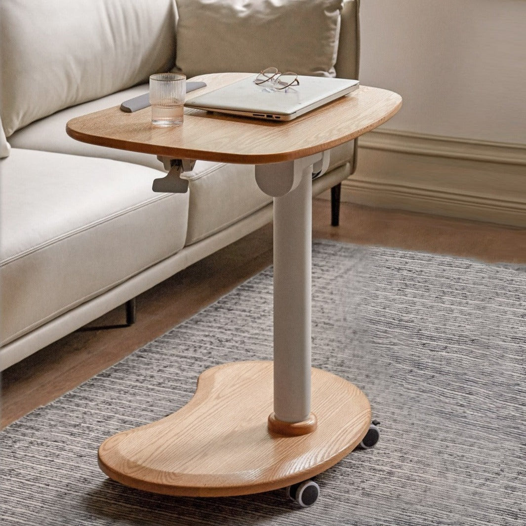 Oak Solid Wood Pneumatic Adjustable Standing Desk