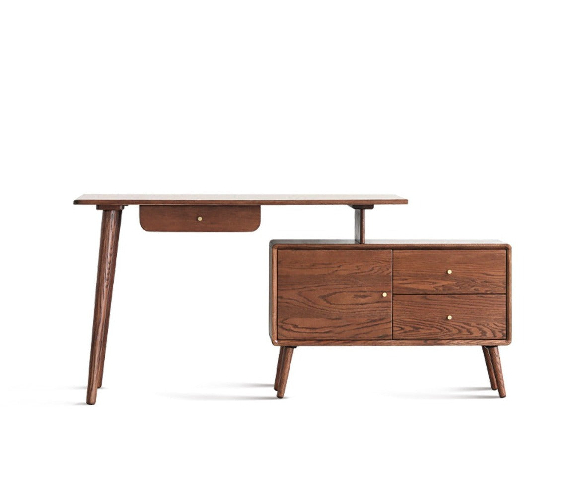 Oak Solid Wood Telescopic Office Desk