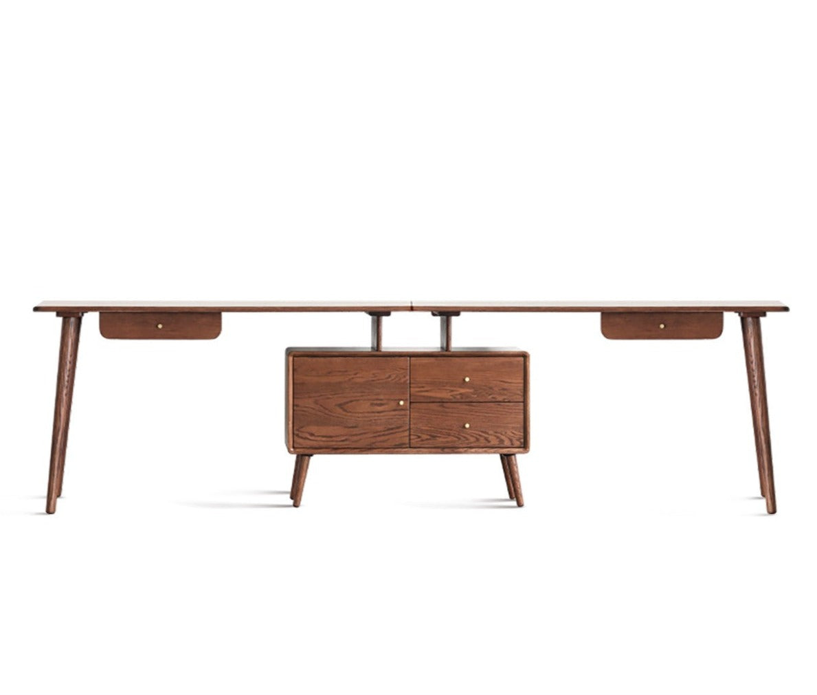 Oak Solid Wood Telescopic Office Desk