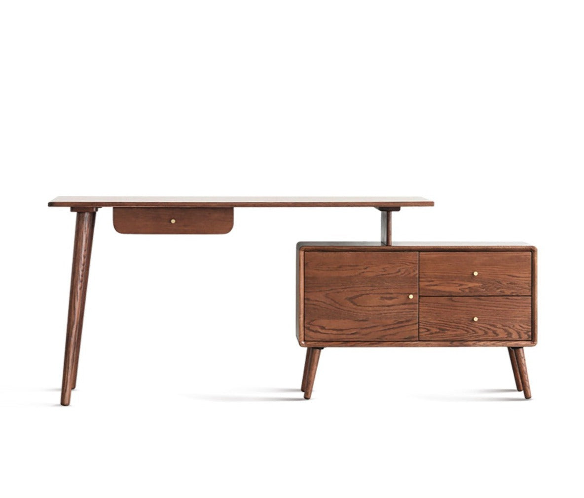 Oak Solid Wood Telescopic Office Desk