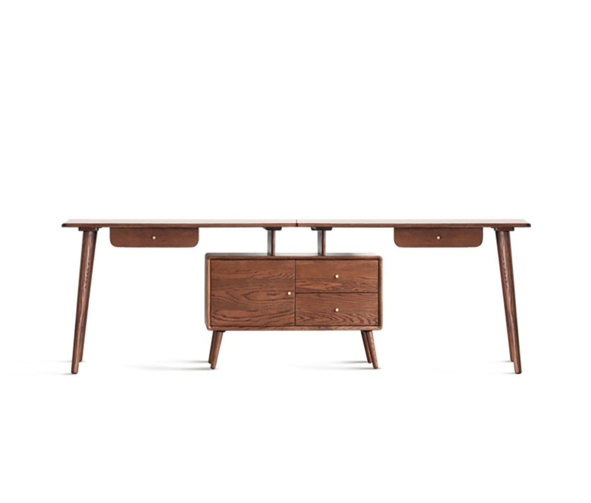 Oak Solid Wood Telescopic Office Desk