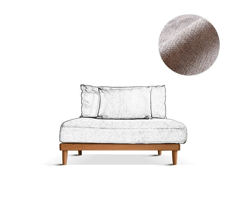 Sofa oak solid wood cotton linen fabric"