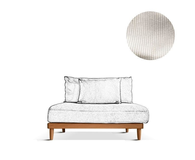 Sofa oak solid wood cotton linen fabric"