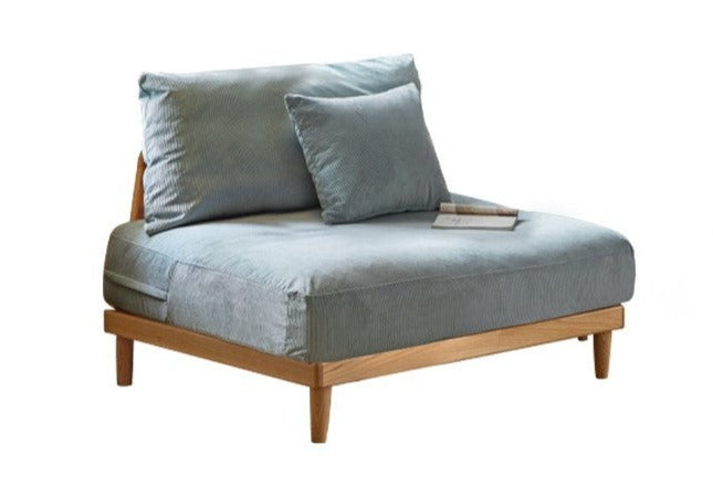 Sofa oak solid wood cotton linen fabric"