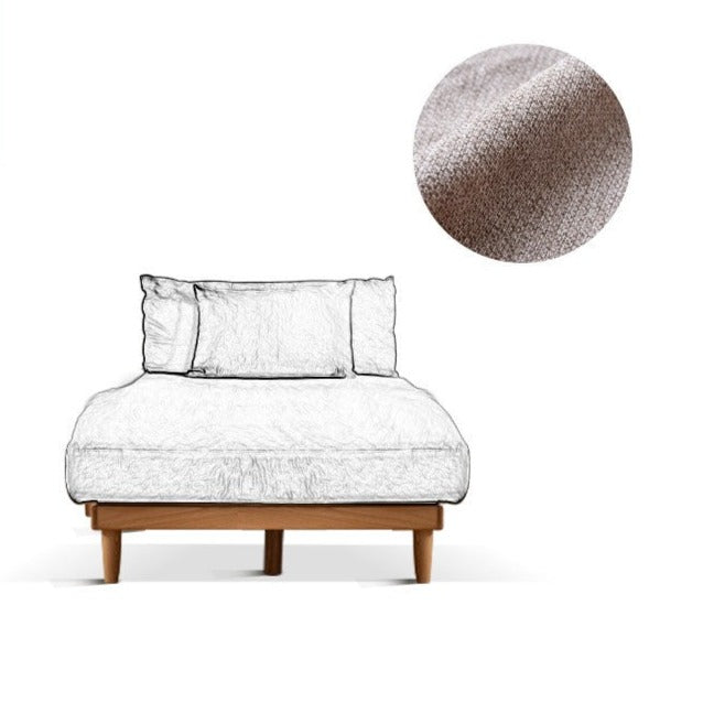 Sofa oak solid wood cotton linen fabric"