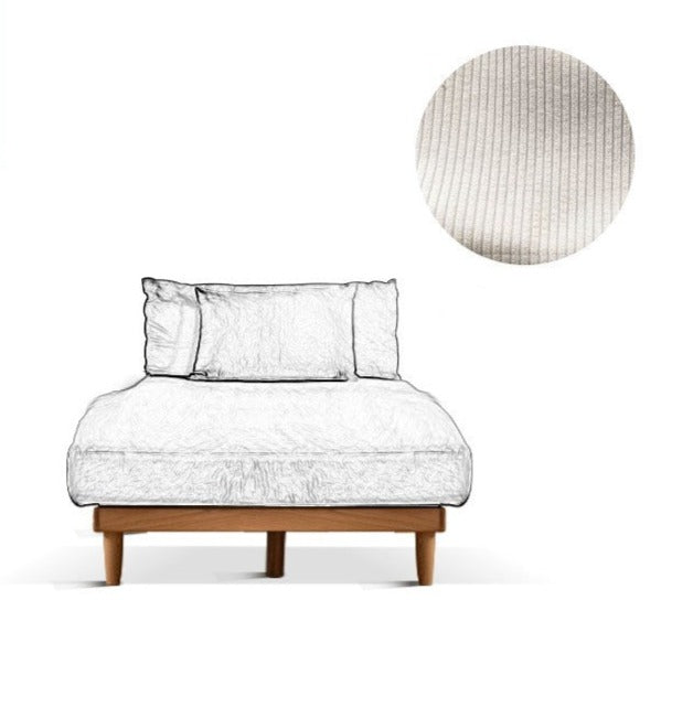 Sofa oak solid wood cotton linen fabric"
