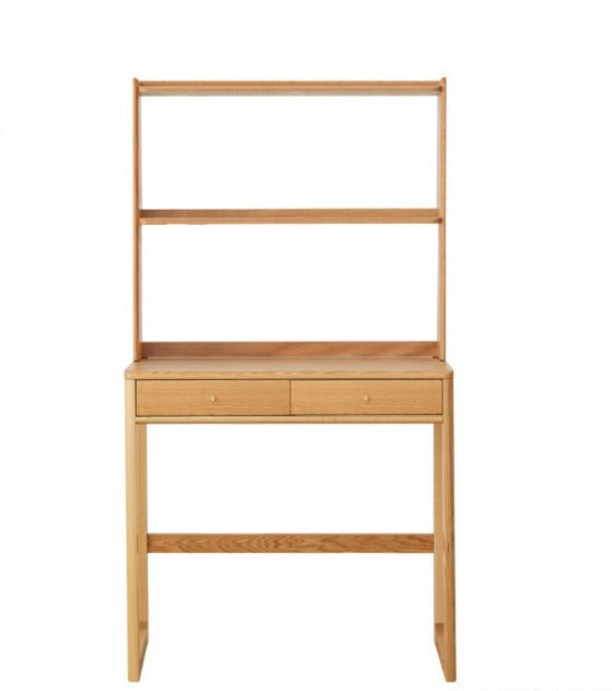 desk with bookshelf solid wood