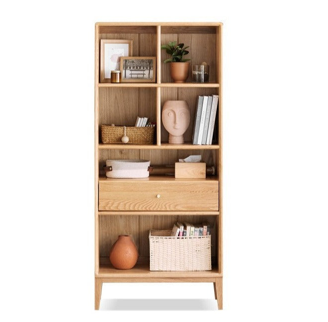 Oak Solid Wood Bookcase Bookshelf