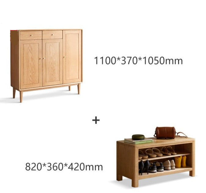 Shoe Cabinet Oak solid wood"+