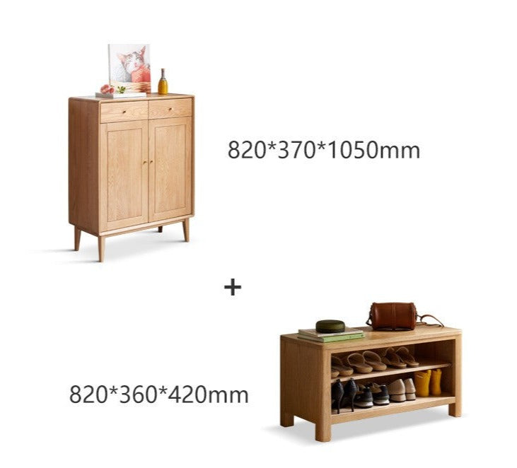 Shoe Cabinet Oak solid wood"+