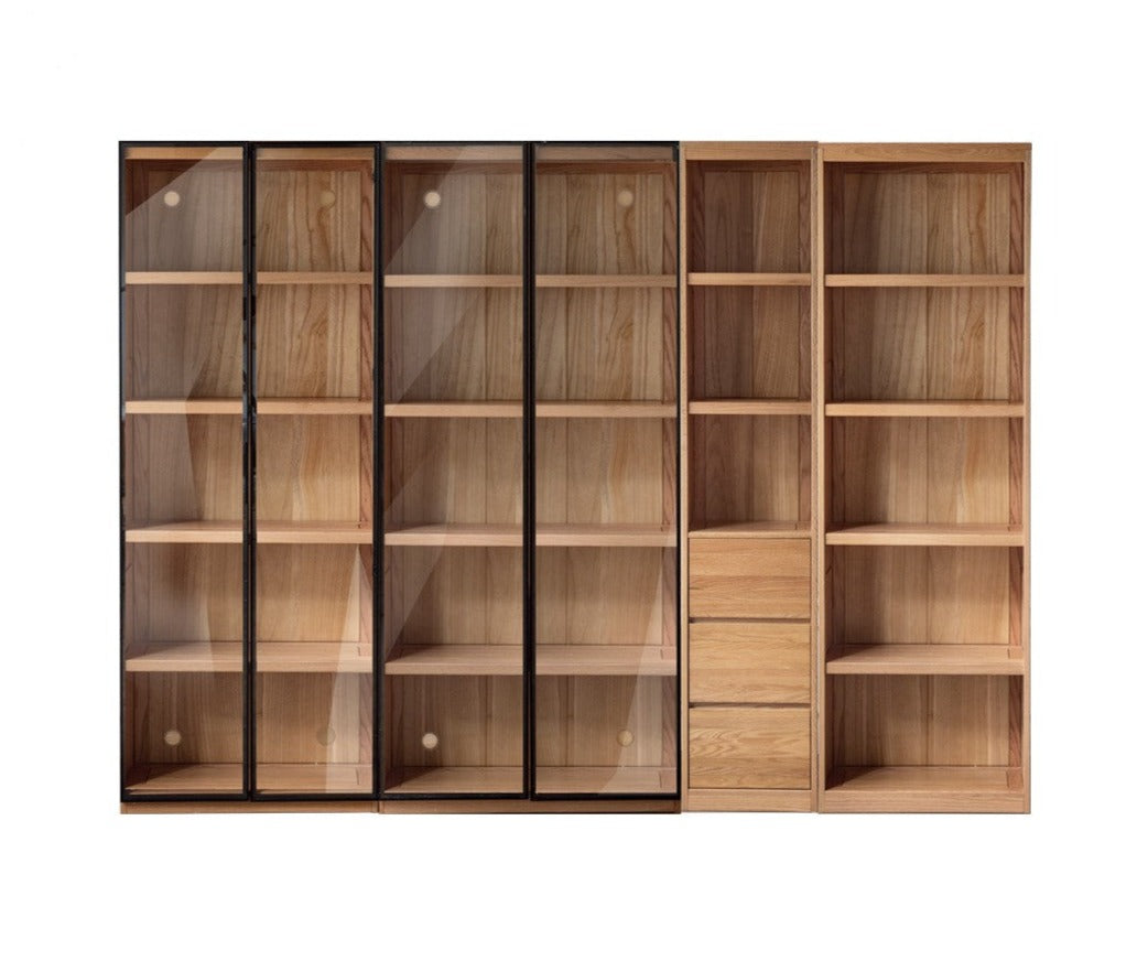 Combination bookcase bookshelf Oak solid wood"