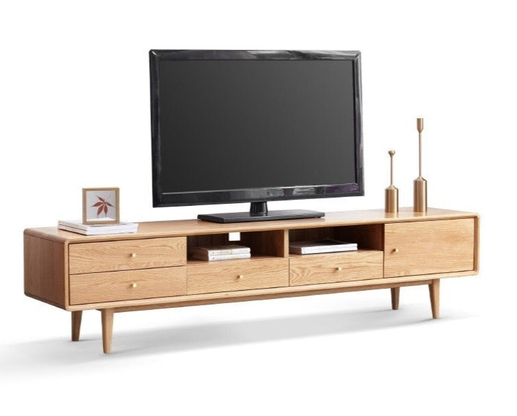Oak solid wood TV stand"