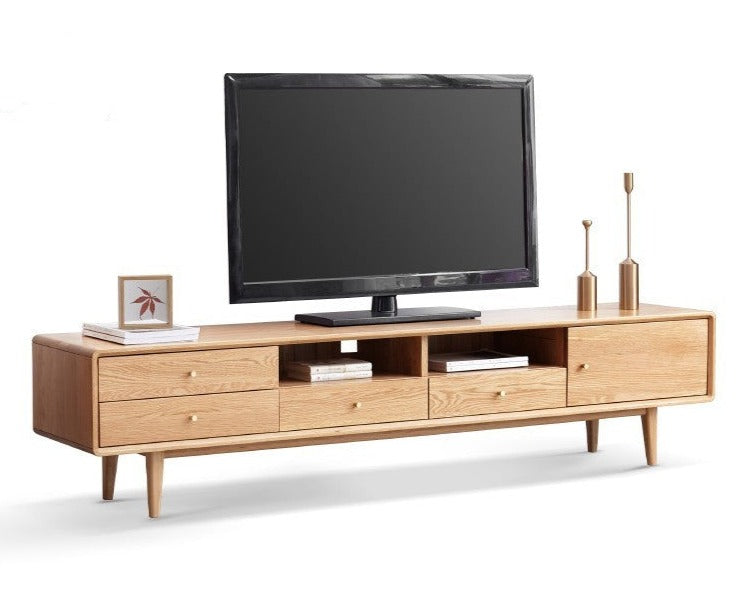 Oak solid wood TV stand"