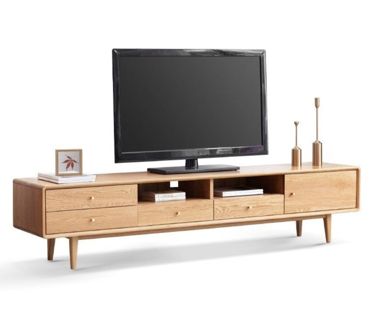 Oak solid wood TV stand"