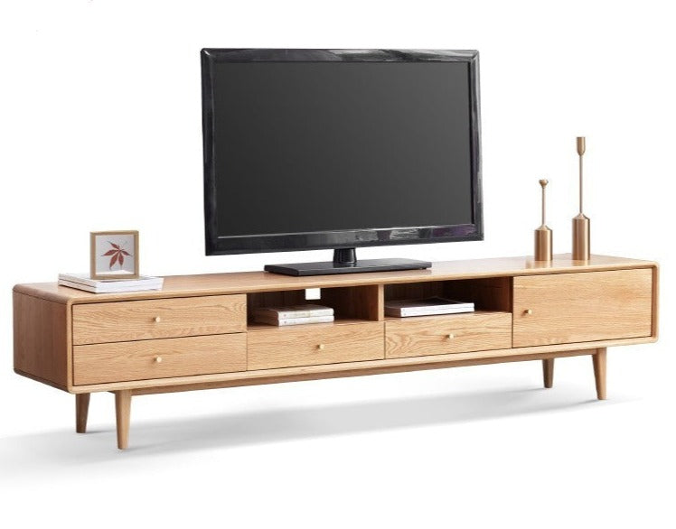 Oak solid wood TV stand"