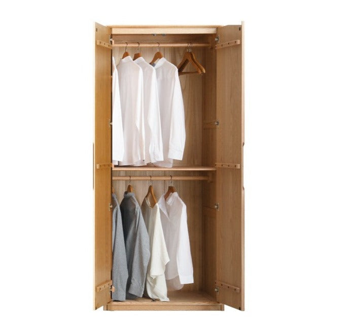 Oak, Ash Solid Wood Wardrobe.