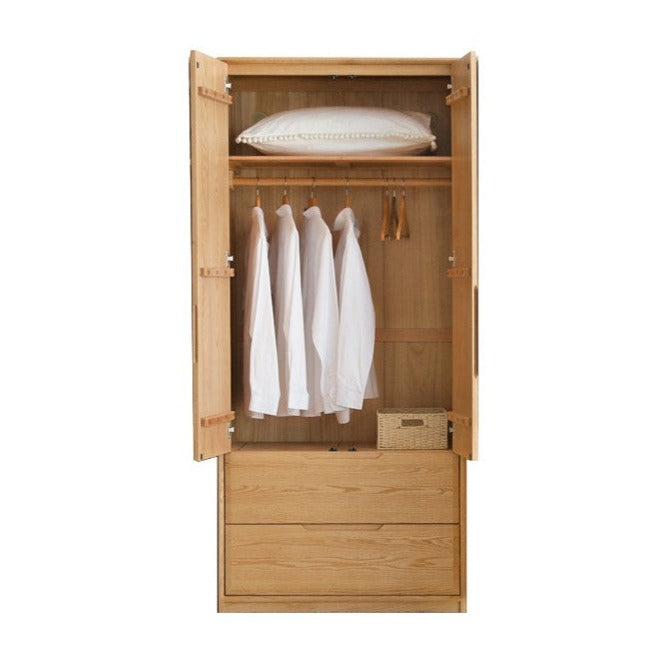 Oak, Ash Solid Wood Wardrobe.