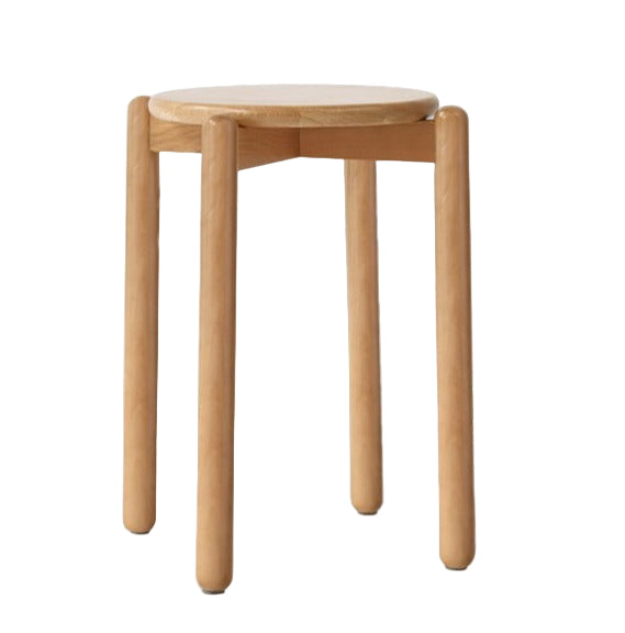 Black Walnut, Ash, Oak, Beech, Cherry Solid Wood, Solid RubberWood Stackable Small Stool