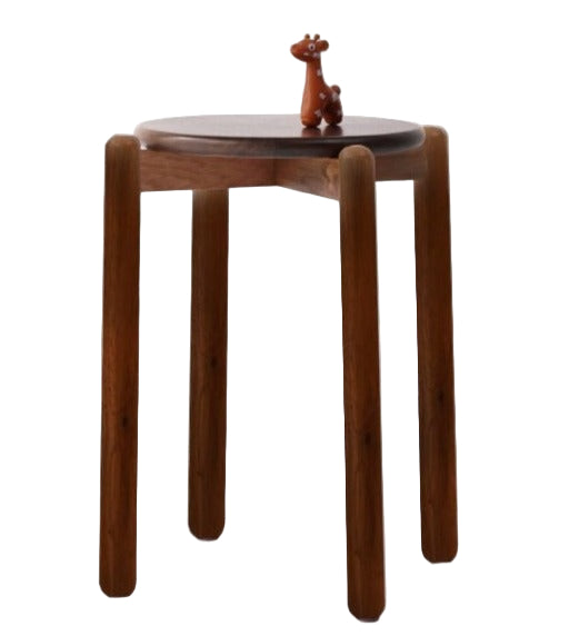 Black Walnut, Ash, Oak, Beech, Cherry Solid Wood, Solid RubberWood Stackable Small Stool