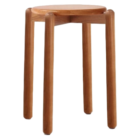 Black Walnut, Ash, Oak, Beech, Cherry Solid Wood, Solid RubberWood Stackable Small Stool