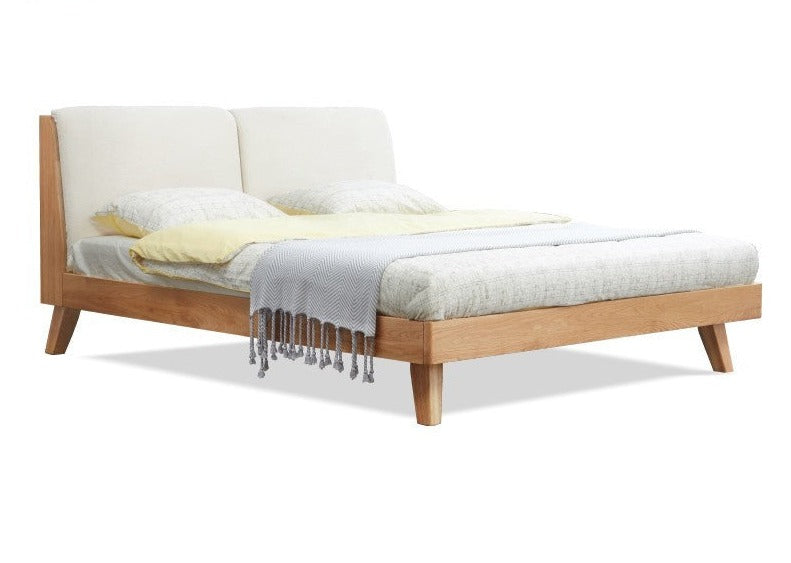 Rubberwood, Oak solid wood Soft Bed