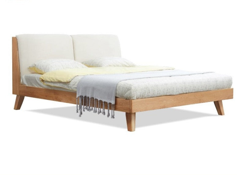 Rubberwood, Oak solid wood Soft Bed