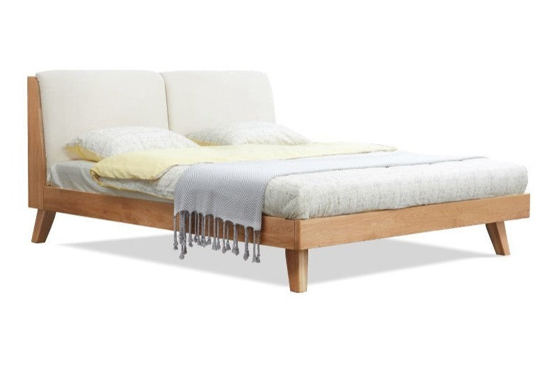 Rubberwood, Oak solid wood Soft Bed