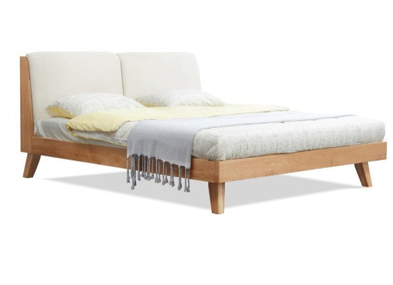 Rubberwood, Oak solid wood Soft Bed