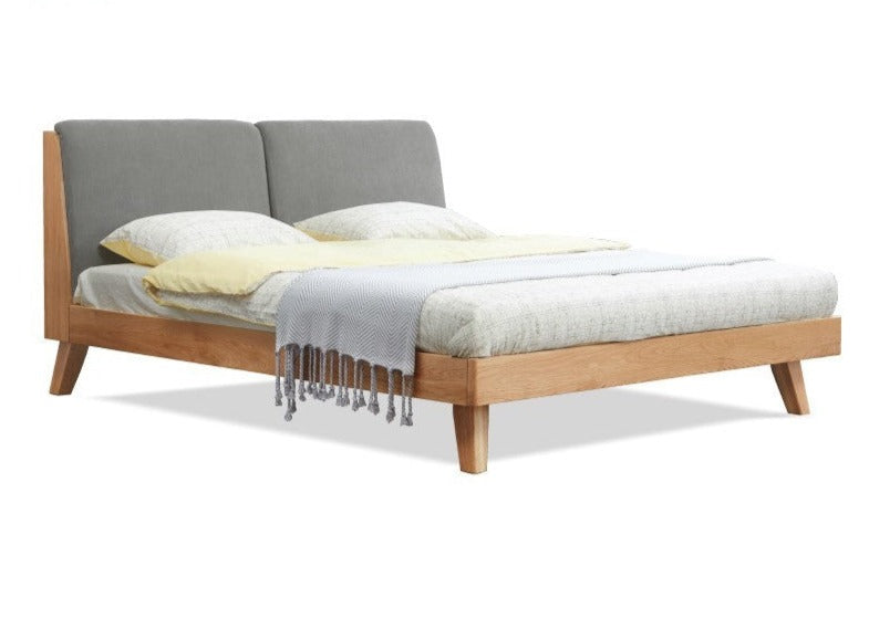 Rubberwood, Oak solid wood Soft Bed
