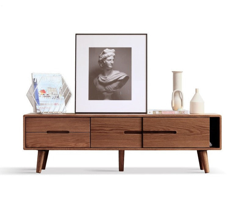 TV stand sliding doors Oak solid wood"