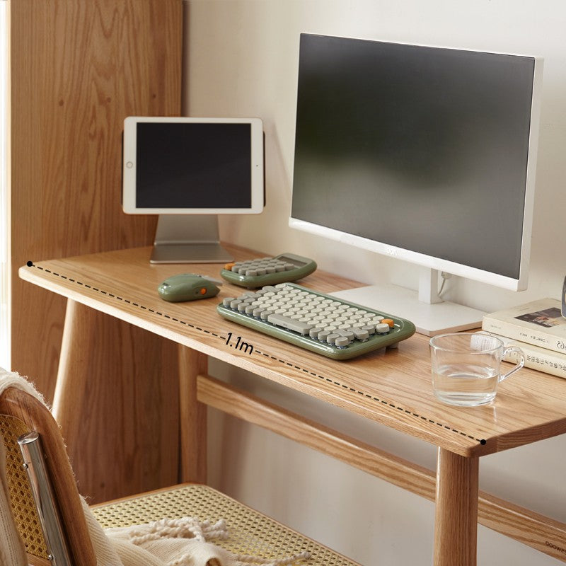 Oak, Cherry Solid Wood Narrow Office Desk