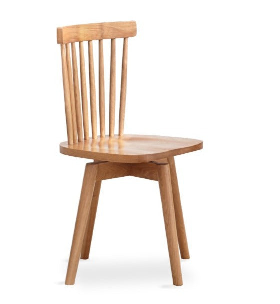 2 pcs set-Oak, Black Walnut solid wood Windsor chair 360 degree rotation-