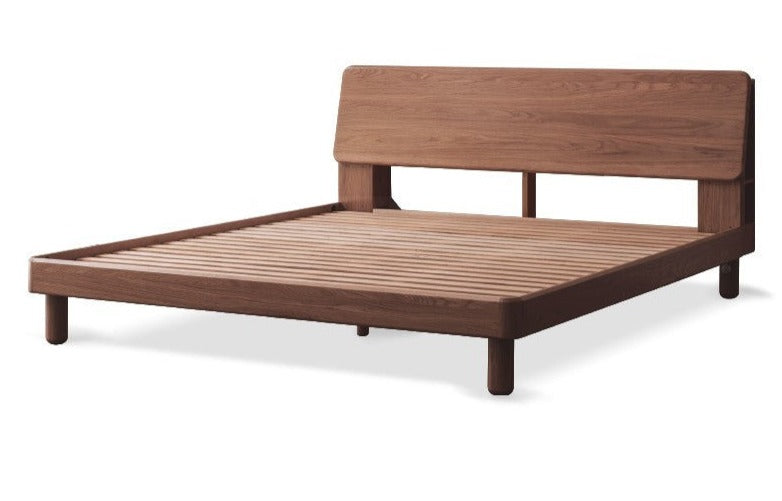 Oak Solid Wood Soft Light With Bookshelf Bed