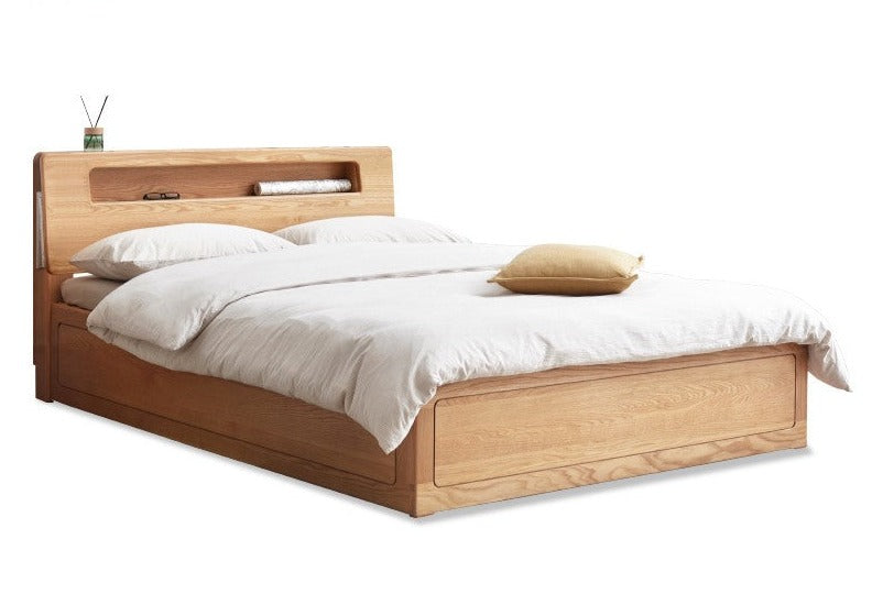 Oak Solid Wood Luminous Box Bed