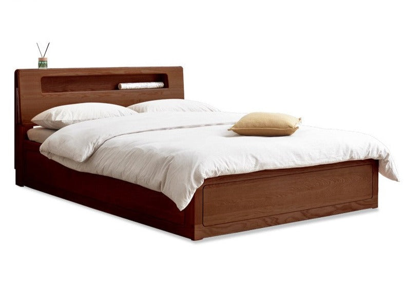 Oak Solid Wood Luminous Box Bed