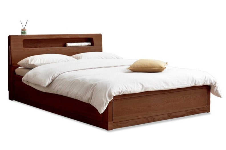 Oak Solid Wood Luminous Box Bed
